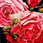 Rose Palette knife flowers
