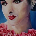 Portrait oil painting rose