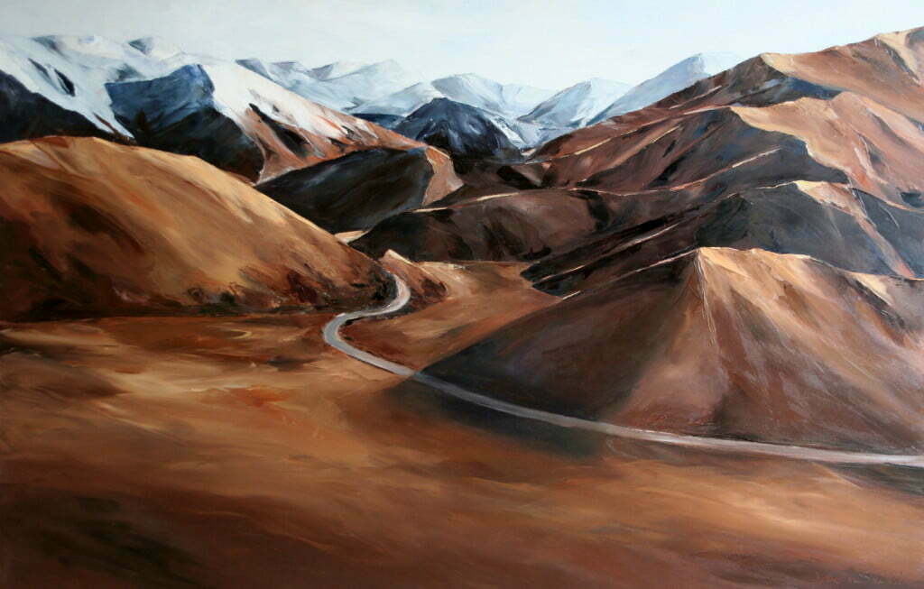 Lindis Pass palette knife south island nz